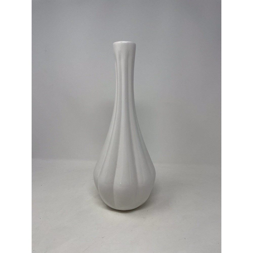 Michael’s Home Accent Container Vase White Ribbed 13.25” H Home Decor